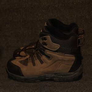 Brazos Iron Force Hiker II Men’s Steel Toe Work Boots Sz 8.5D Leather Brown